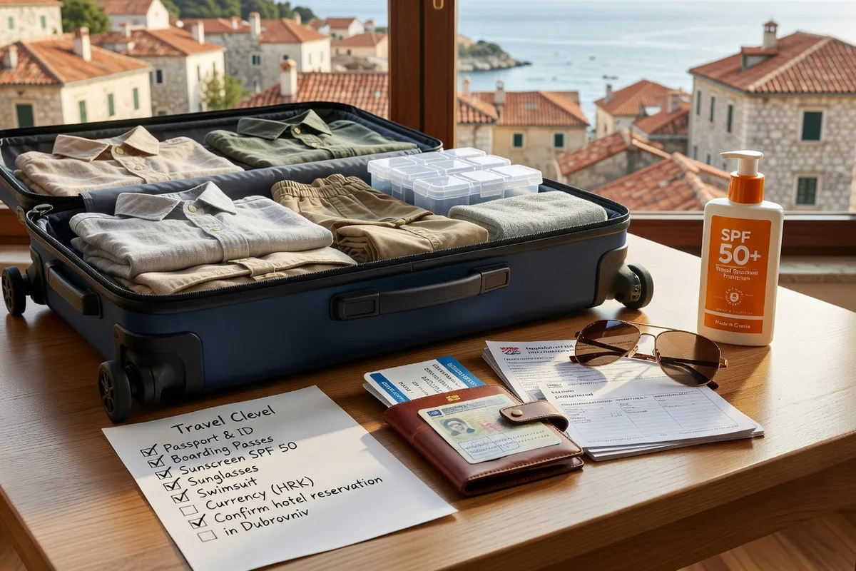 Preparation des bagages pour la Croatie