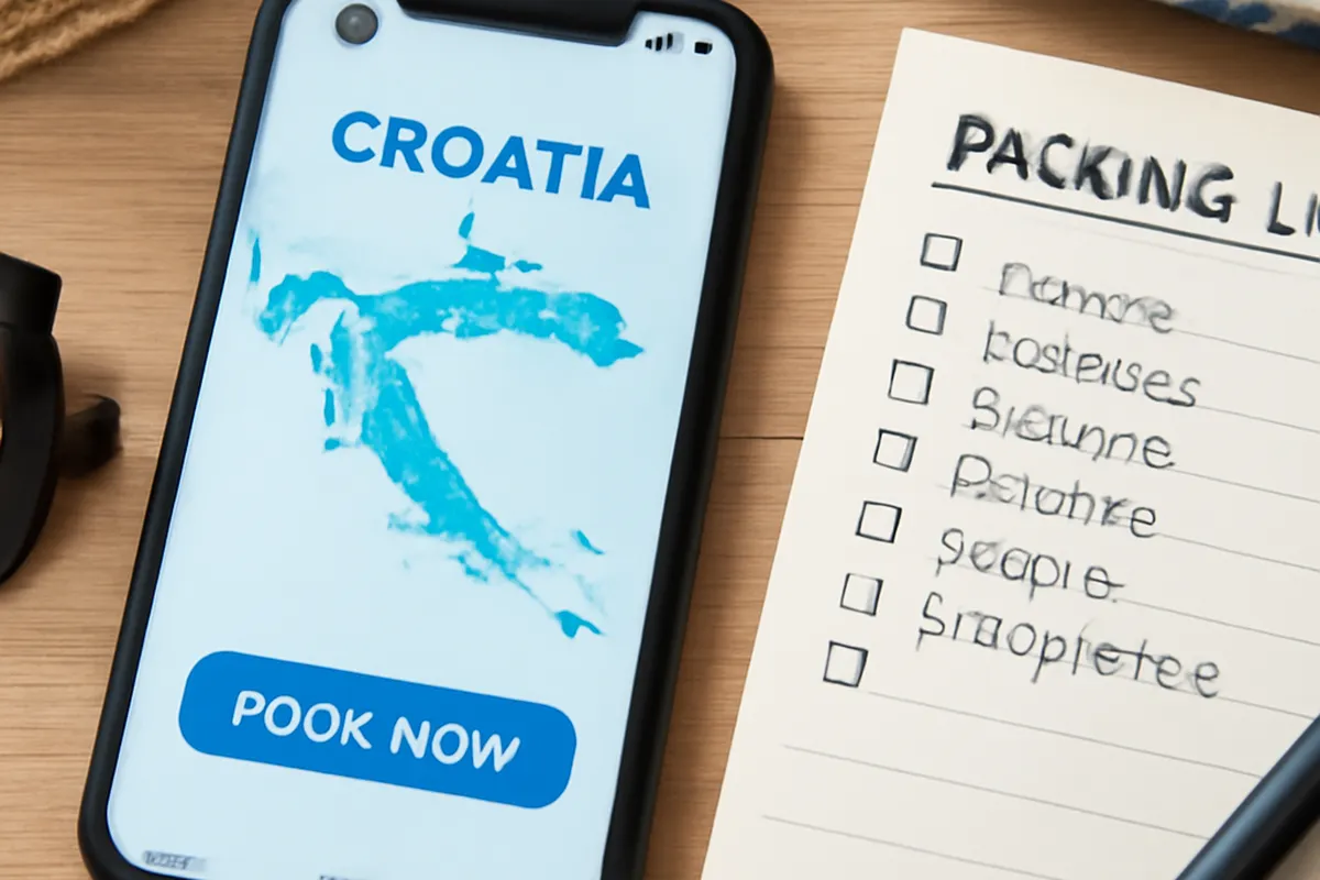 Application de voyage et checklist Croatie