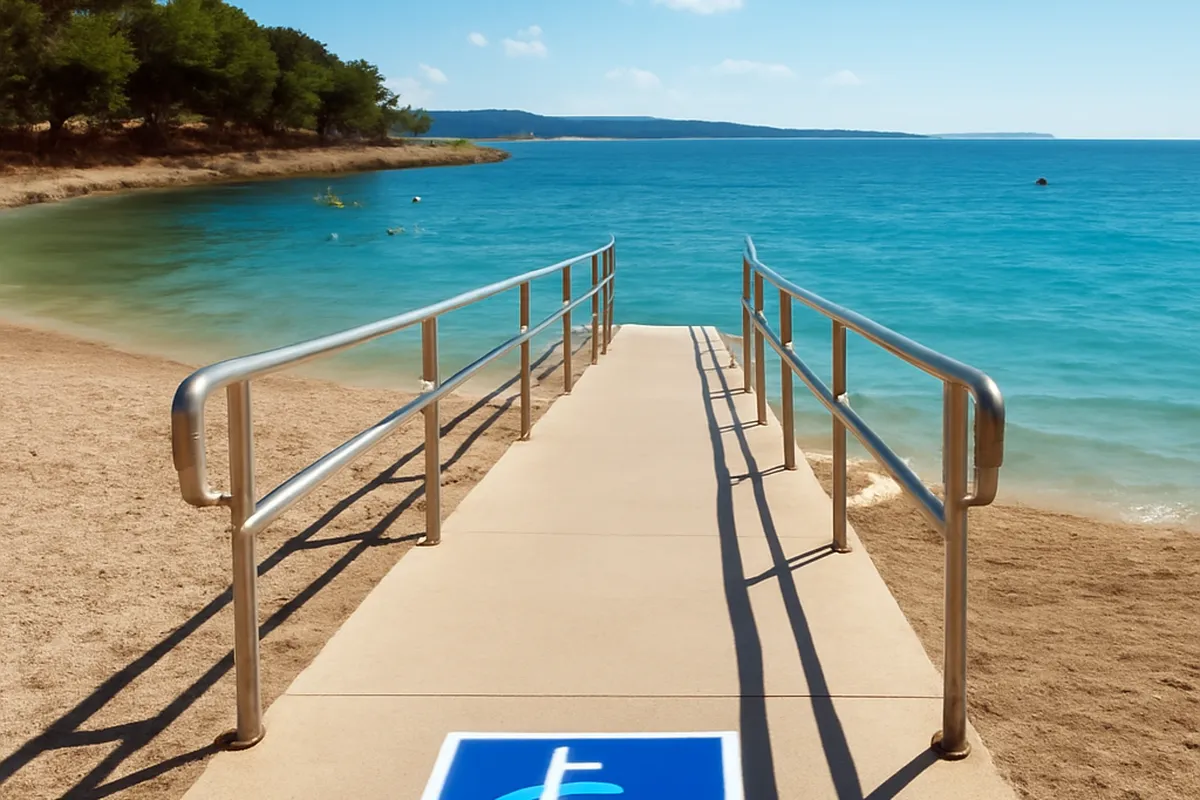Acces PMR sur une plage croate