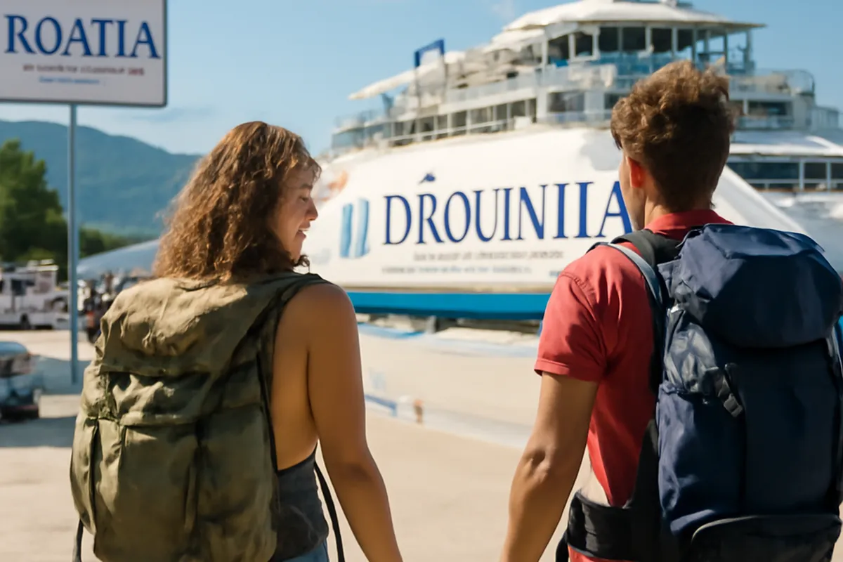 Voyageurs spontanes au port croate